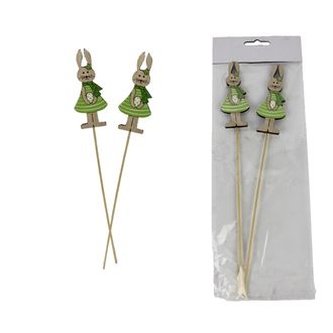 Zápich králík 2ks D3024