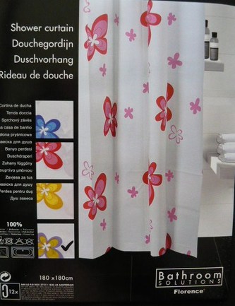 Koupelnový závěs 180x200 PVC vzor