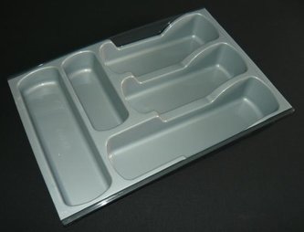 Příborník luna 30x42x6,4cm šedo-černý