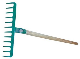 hrábě 16z d.45,5cm ocel S NÁSADOU 150cm