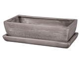 Truhlík KAKTUS GREY 28cm/+podm/šedý mat