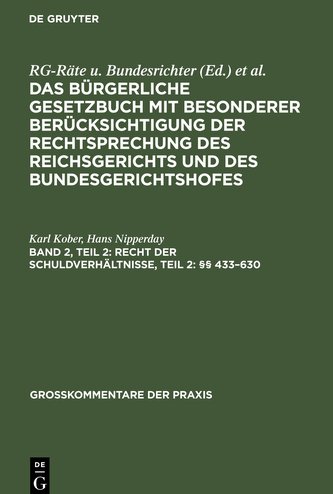 Das Bürgerliche Gesetzbuch mit besonderer Berücksichtigung der Rechtsprechung des Reichsgerichts und des Bundesgerichtshofes, Ba