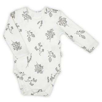 Kojenecké body s dlouhým rukávem Nicol Ella bílé - velikost 74 (6-9m)