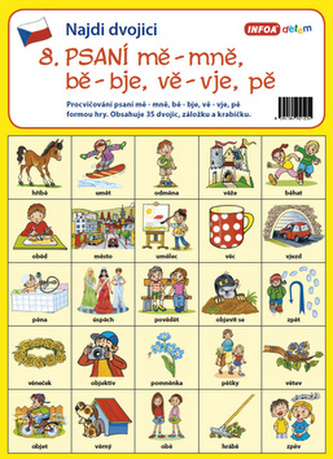 Najdi dvojici - 8. Psaní mě - mně, bě - bje, vě - vje, pě