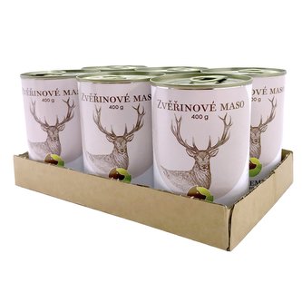 SIX PACK BOHEMIA Zvěřinové maso ve vlastní šťávě 400 g