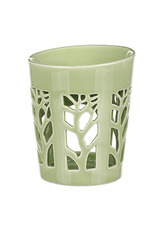 Aroma lampa, motiv strom života, zelená barva, porcelán.