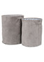 Koš na prádlo v šedivé látce, Sada 2ks, Polyester.