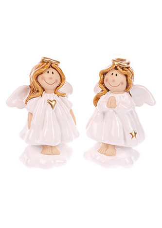 Andělíček, keramická dekorace na postavení, cena za 1 kus.