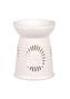 Aroma lampa s motivem sedmikrásky, bílá barva, porcelán.