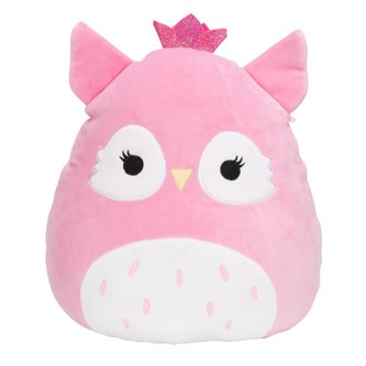 SQUISHMALLOWS Růžová sova - Bri, 30 cm