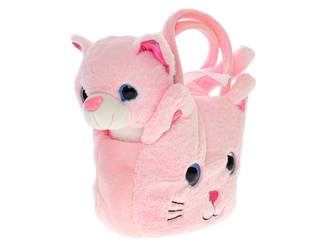 Mačka plyšová 20cm s kabelkou 20x15cm 0m+