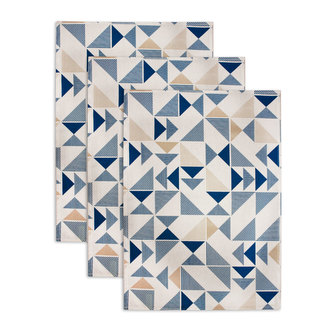 Utěrka, 3 ks, Geometrický vzor