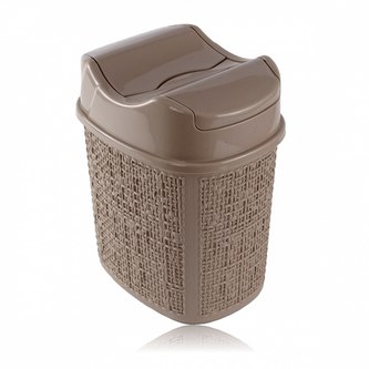 Koš odpadkový výklopný  5,5L  WOOW hnědá