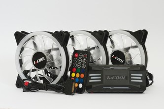 1stCOOL Fan KIT AURA EVO 2 ARGB, 3x Dual Ring ventilátor + radič + diaľkový ovládač