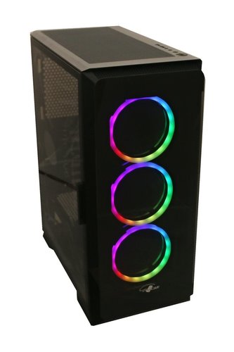 EUROCASE case ML G Apex, 2xUSB3.0, audio, bez zdroje, průhledná bočnice, černá
