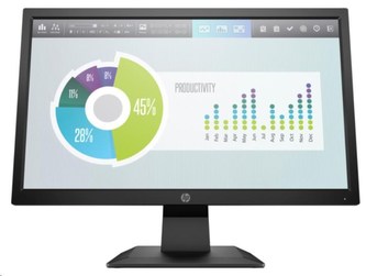 HP LCD ProDisplay P204 LED 19.5"wide, (TN,1600x900, 5ms, 600:1, 200 nits, VGA, HDMI 1.4)