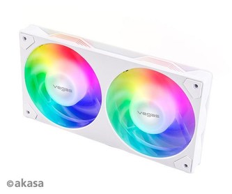 AKASA ventilátor VEGAS A24, duo 12cm ARGB fan, single frame,Anti-Vibration