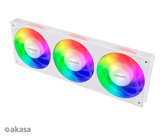 AKASA ventilátor VEGAS A36,  trio 12cm ARGB fan, single frame,Anti-Vibration