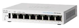 Cisco switch CBS250-8T-D, 8xGbE RJ45, fanless