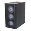 EUROCASE case MC G Trinity, 2xUSB2.0, 1xUSB3.0, audio, bez zdroje, průhledná bočnice, černá
