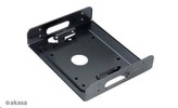 AKASA montážní kit  pro 2,5" nebo 3,5" HDD do 5,25" pozice, 2ks v balení, černý