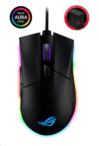 myš ASUS ROG GLADIUS II ORIGIN (P504), čierna