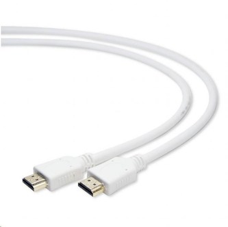 GEMBIRD Kabel CABLEXPERT HDMI-HDMI 3m, 1.4, M/M stíněný, zlacené kontakty, bílý
