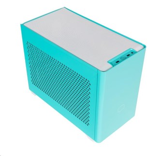 Cooler Master case MasterBox NR200P Cyan, mini-ITX, mini-DTX, modrá, bez zdroje