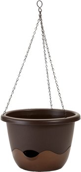 Kvetináč Mareta závesný - čokoládová + bronzová 30 cm