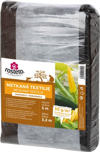 Neotex / netkaná textilie Rosteto - černobílý 50g šíře 5 x 3,2 m