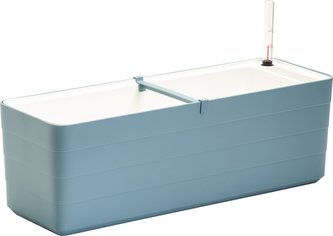 Truhlík samozavlažovací Berberis - šedomodrá + bílá 80 cm