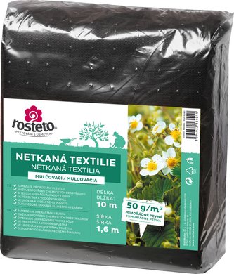 Neotex / netkaná textilie Rosteto - černý 50g šíře 10 x 1,6 m Neotex / netkaná textilie Rosteto - černý 50g šíře 10 x 1,6 m