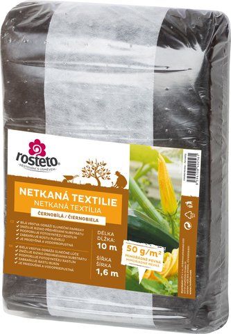 Neotex / netkaná textilie Rosteto - černobílý 50g šíře 10 x 1,6 m