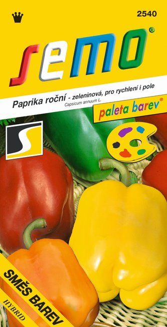 Paprika zel. sladká F1 - zmes farieb F1 15s - séria PALETA