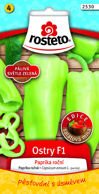 Rosteto Paprika zel. pálivá F1 - Ostry F1 rýchl, pole 10s