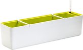 Truhlík samozavlažovací Berberis - bílá + zelená 80 cm