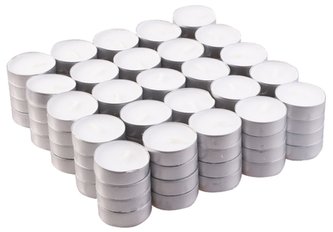 Sviečka čajová - biela (100 ks)