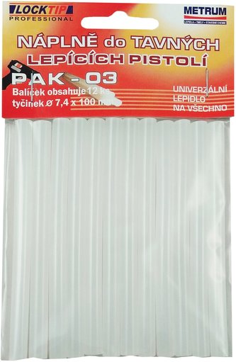 Náboje do tavné pistole (12 ks, 7,4 mm / 10 cm)