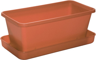 Truhlík malý s miskou - terakota 20 cm