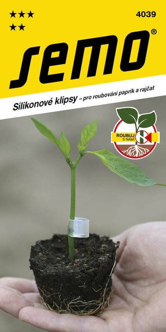 Klipsy silikónové na vrúbľovanie paprík a paradajok - 5 ks série "Roubuj s nami"