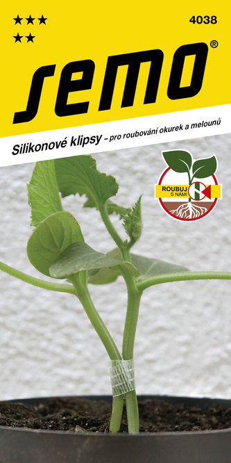 Klipsy silikónové na vrúbľovanie uhoriek a melónov - 5 ks série "Roubuj s nami"
