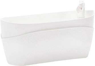 Truhlík samozavlažovací Doppio - bílá 38 cm