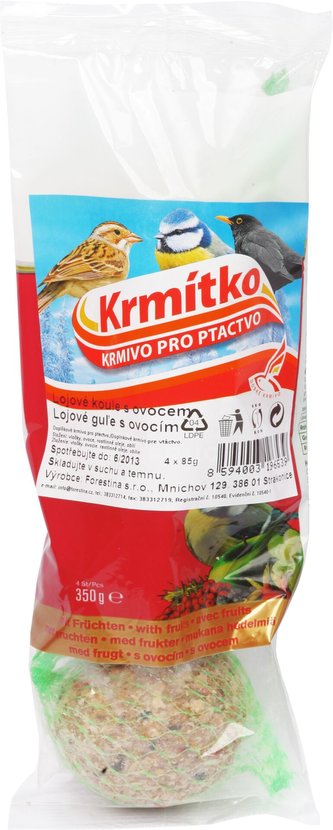 Lojsemenná koule 4 ks folie (4x90 g) s ovocem