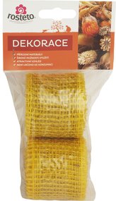 Jutová stuha Rosteto 4 cm x 3 m - žlutá (2 ks)