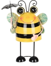 Kovová včela s deštníkem 27x20x14 cm