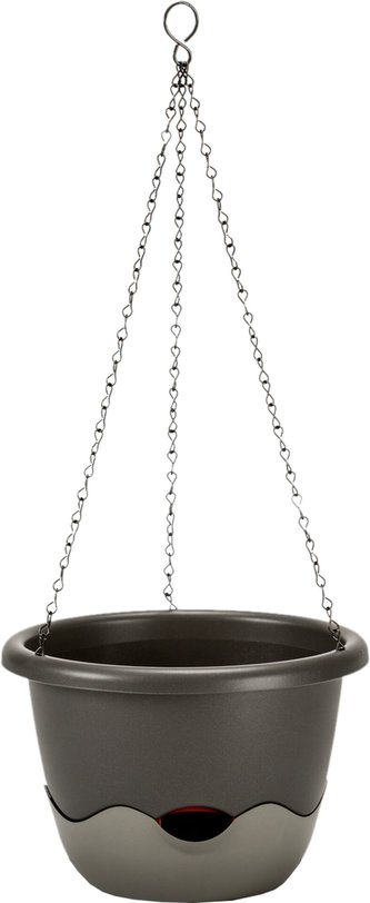 Kvetináč Mareta závesný - antracit tmavý + svetlý 25 cm