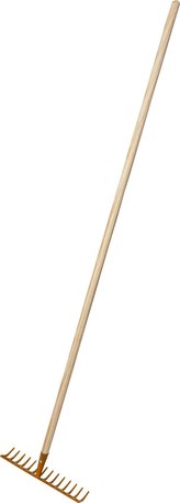 Hrábě kovové 14 Z Rosteto - s násadou - oranžová