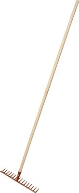 Hrábě kovové 16 Z Rosteto - s násadou - oranžová