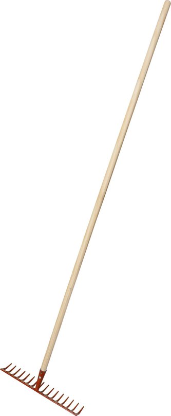 Hrábě kovové 16 Z Rosteto - s násadou - oranžová