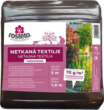 Neotex / netkaná textilie Rosteto - hnědočerný 70g šíře 5 x 1,6 m Neotex / netkaná textilie Rosteto - hnědočerný 70g šíře 5 x 1,6 m